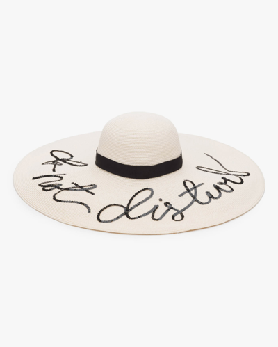Eugenia Kim Women's Sunny 'do Not Disturb' Sequin-embroidered Paper Straw Sun Hat In White