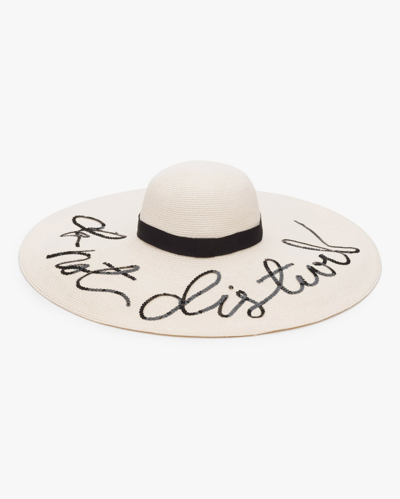 Eugenia Kim Women's Sunny 'do Not Disturb' Sequin-embroidered Paper Straw Sun Hat In Ivory