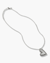John Hardy Women's Classic Chain Manah Sterling Silver & 0.28 Tcw Diamond Heart Pendant Necklace In Silver