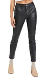 Sanctuary Carnaby Kick Crop Faux Leather Pants In Black