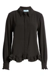 Cece Ruffle Blouse In Rich Black