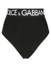 Dolce & Gabbana High-waisted Jersey Briefs With Branded Elastic In Black