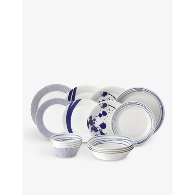 Royal Doulton Pacific Mixed-print Porcelain Tableware Set Of 16