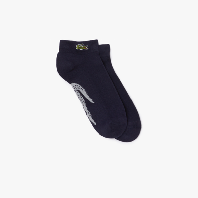 Lacoste Unisex Sport Stretch Cotton Low-cut Socks - 9 - 12.5 In Blue
