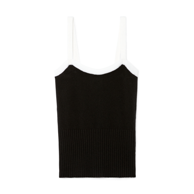 G. Label Castner Sweater Tank In Black,ivory