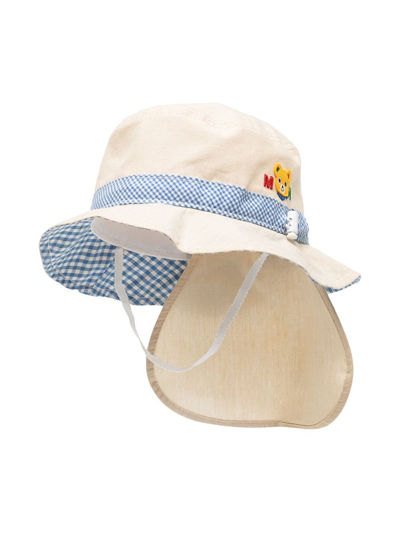 Miki House Babies' Colour Block Bucket Hat In Brown