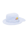 MIKI HOUSE TEDDY-PATCH CHECK SUN HAT