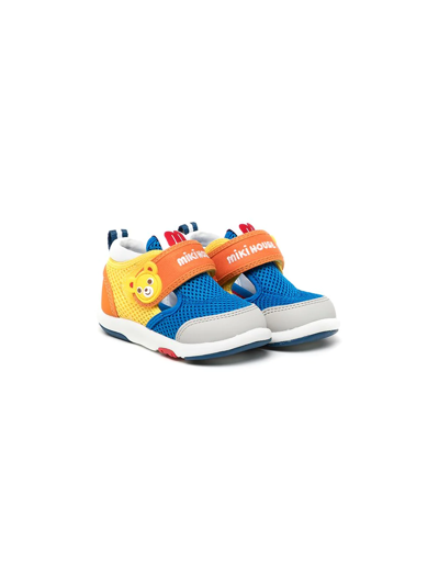 Miki House Babies' Bear-patch Detail Sneakers In Yellow