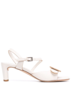 Del Carlo Strap-fastening Detail Sandals In White