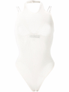 Andreädamo Mesh Panelled Swimsuit In White
