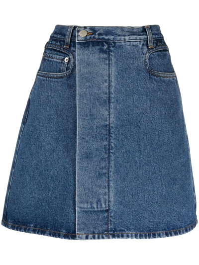 Beaufille Off-centre Fastening Skirt In Blue