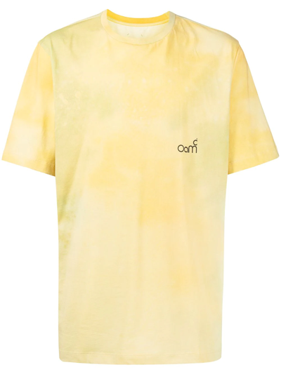 Oamc Logo-print Cotton T-shirt In Yellow