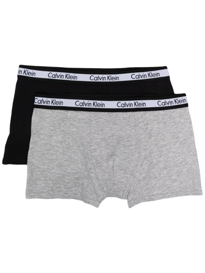 Calvin Klein Kids' Logo-waistband Boxer Pack In Black
