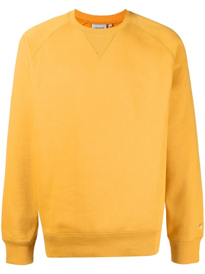 Carhartt Long-sleeved Jersey-knit Sweater In Yellow