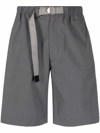 Kenzo Belted-waist Bermuda Shorts In Bianco