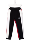 Emporio Armani Colour-block Track Pants In Black