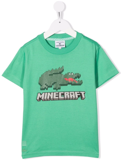 Lacoste Kids' Green Cotton Minecraft T-shirt