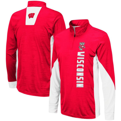 Colosseum Kids' Youth Boys Red Wisconsin Badgers Bart Quarter-zip Jacket