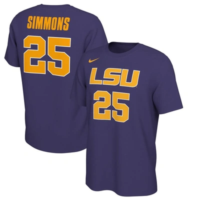 Nike Men's Ben Simmons Purple Lsu Tigers Retro Alumni Basketball Jersey T-shirt