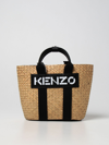 Kenzo Raffia Bag In Black