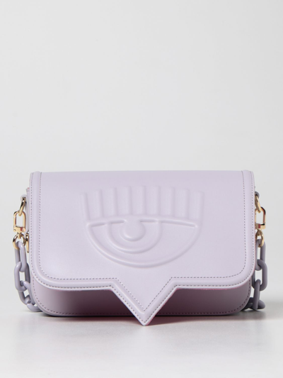 Chiara Ferragni Eyelike  Bag In Synthetic Leather In Lilac