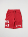 Givenchy Kids' Jogging Shorts With 4g Logo In Red