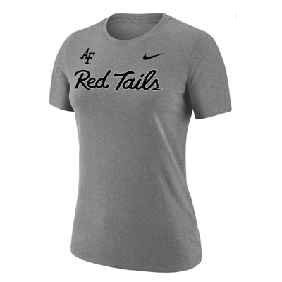 NIKE NIKE HEATHER GRAY AIR FORCE FALCONS RED TAILS T-SHIRT