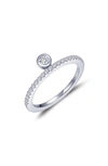 Lafonn Simulated Diamond Half Eternity Ring In Silver