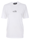 Dsquared2 Renny Fit Icon Print Jersey T-shirt In Bianco