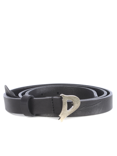 Dondup Leather Belt In Nero