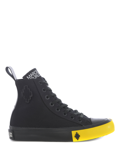 Marcelo Burlon County Of Milan "xxi High Vulcanized" High Sneakers In Canvas In Nero