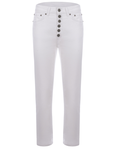 Dondup Koons Jeans In Denim Bianco