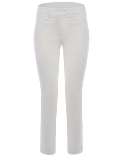 Dondup White Perfect Trousers In Beige