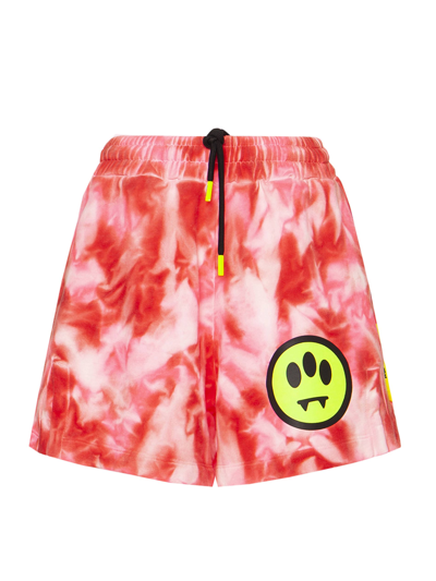 Barrow Tie Dye-print Track Shorts In Pink