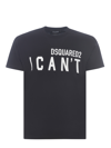 Dsquared2 Slogan Printed Crewneck T-shirt In Nero