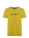 S Max Mara Tshirt In Cotton With Print In Giallo