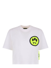 Barrow Logo Graphic-print Cropped T-shirt In Bianco