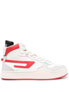 Diesel Holiday Ukiyo Leather Mid-top Sneakers In White