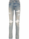 Amiri Mx1 Ultrasuede Jeans In Blau
