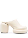 Jil Sander Block-heel Slip-on Mules In Nude