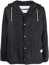 Jil Sander Lightweight Hooded Jacket In Schwarz