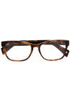 Lanvin Tortoiseshell-effect Square-frame Glasses In Brown