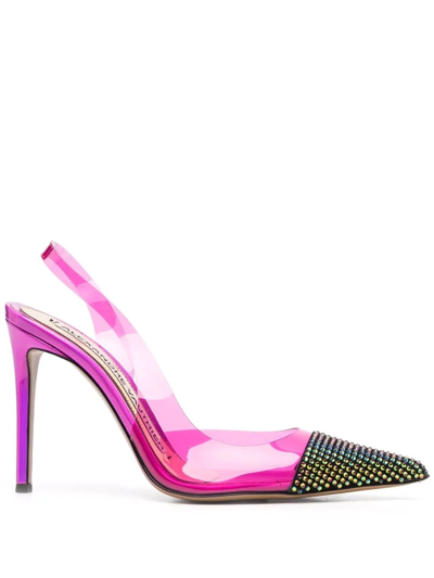 Alexandre Vauthier Contrast Slingback Pumps In Rosa