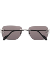 Cartier Rectangle-frame Sunglasses In Silber
