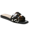 Sam Edelman Women's Inez Buckle Flat Sandals Women's Shoes In Ivory/black
