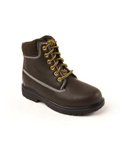 Deer Stags Toddler, Little, And Big Boys Mak2 Thinsulate Waterproof Comfort Work Boot In Dark Brown