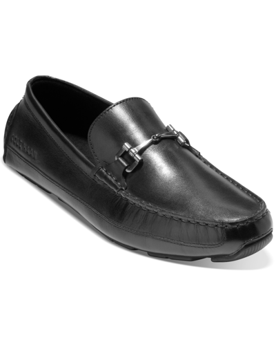 Cole Haan Wyatt Mens Faux Leather Slip On Loafers In Black