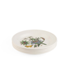 Portmeirion Botanic Garden Harmony Amber 4 Piece Dinner Plate Set In White