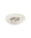 Portmeirion Botanic Garden Harmony Emerald 4 Piece Dinner Plate Set In White