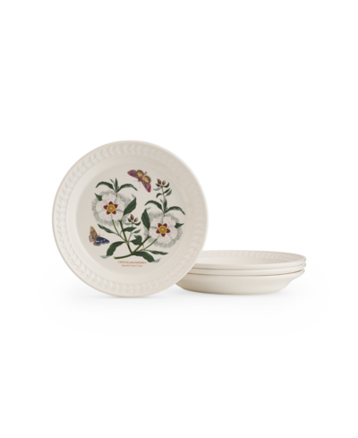 Portmeirion Botanic Garden Harmony Amethyst 4 Piece Salad Plate Set In White